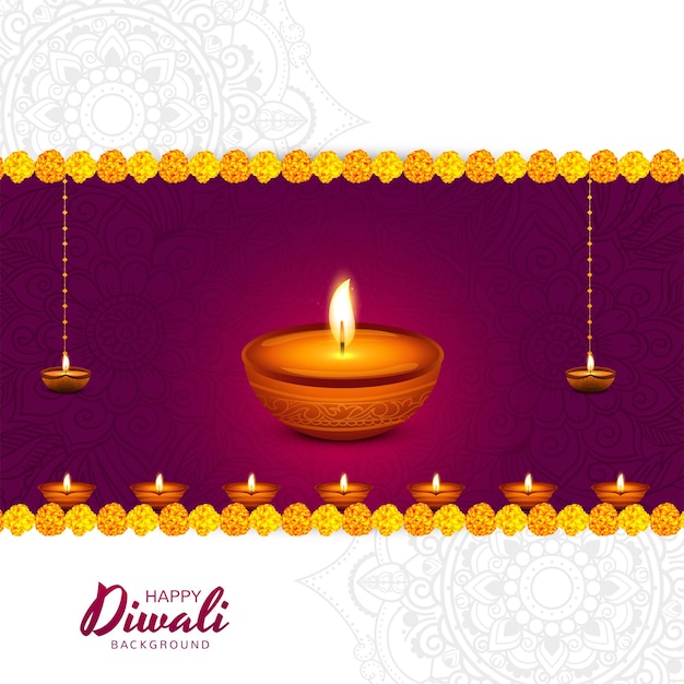 Vector gratuito fondo feliz festival de diwali con diseño floral decorativo