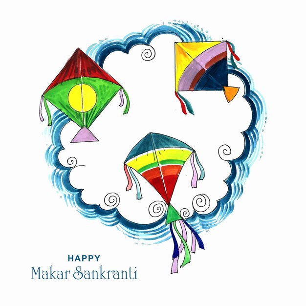 Fondo feliz del festival de la india del día de fiesta de makar sankranti