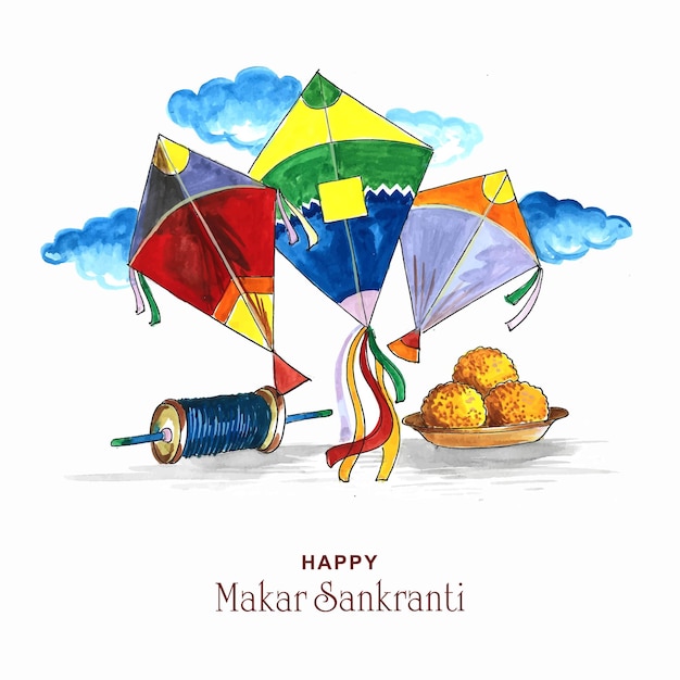 Fondo feliz del festival de la india del día de fiesta de makar sankranti