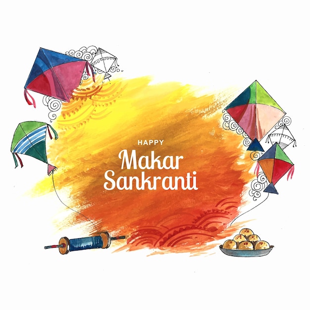 Fondo feliz del festival de la india del día de fiesta de makar sankranti