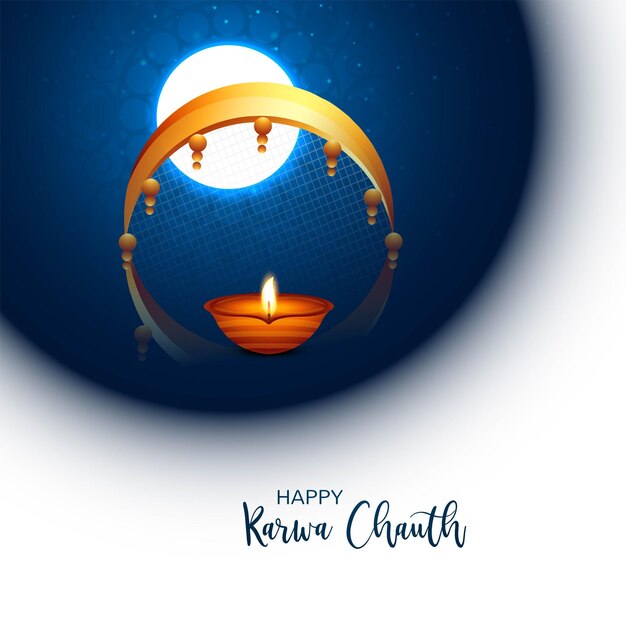 Fondo feliz del festival de la tarjeta de celebración de karwa chauth