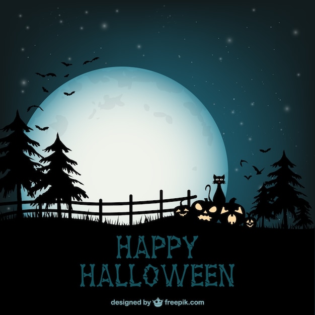 Vector gratuito fondo de feliz halloween