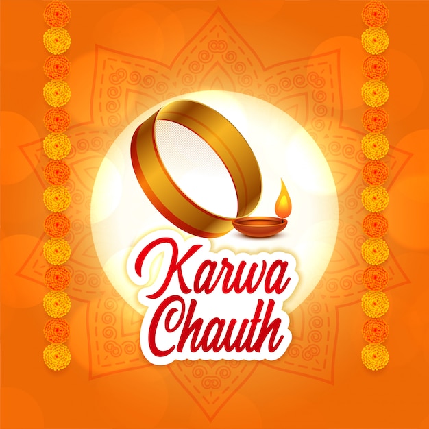 Vector gratuito fondo feliz de karwa chauth