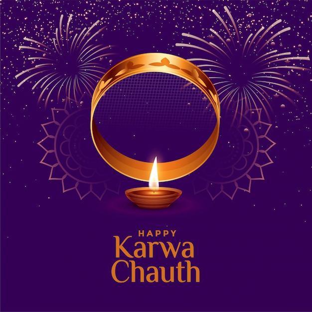 Vector gratuito fondo feliz de karwa chauth