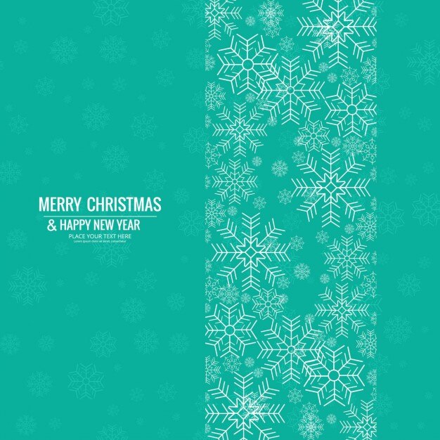 Fondo de feliz navidad año nuevo con copos de navidad