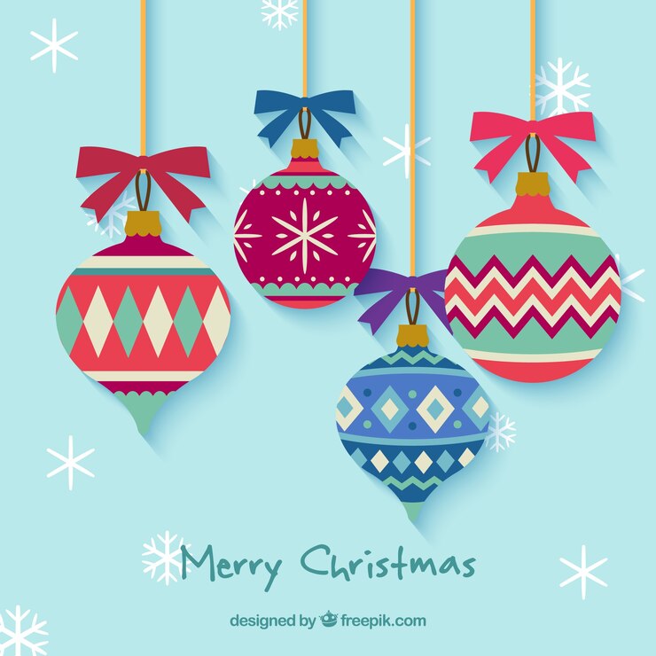 Vector gratuito fondo de la feliz navidad con las chucherías