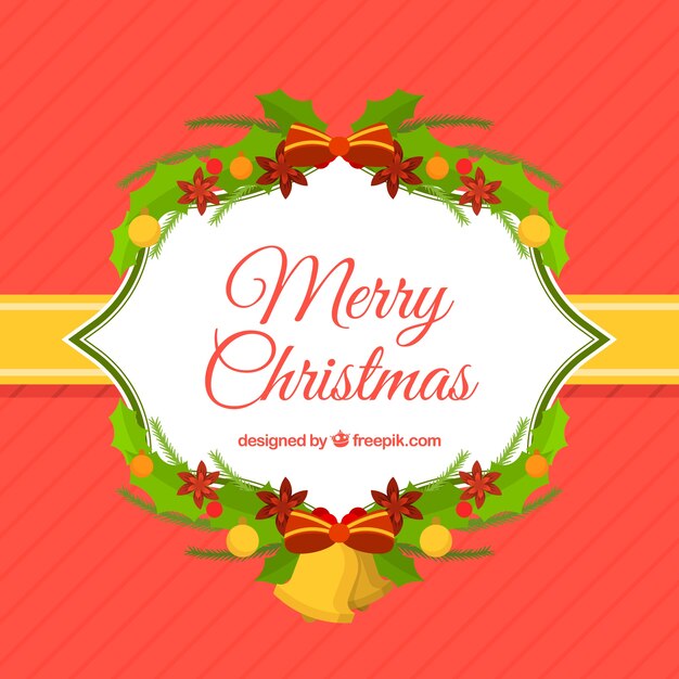 Fondo de feliz navidad con decoración