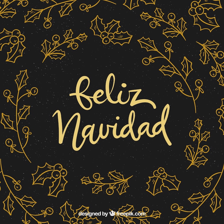 Vector gratuito fondo feliz navidad dibujado a mano