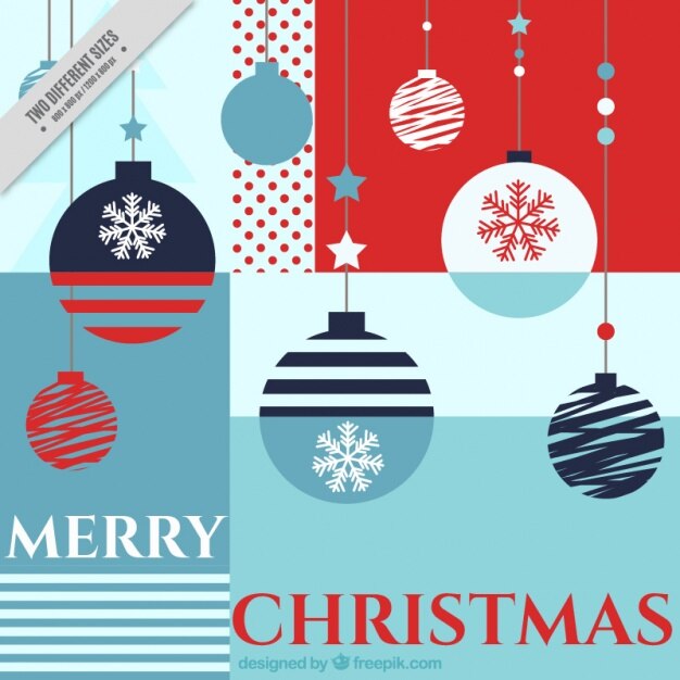 Fondo de feliz navidad con formas geométricas