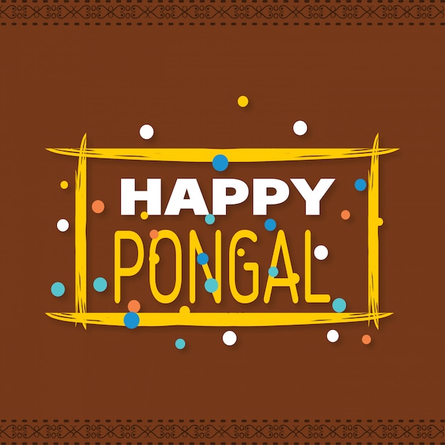 Fondo feliz pongal. Ilustracion vectorial