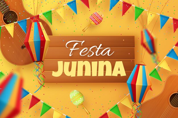 El fondo de las festas juninas brasileñas realistas