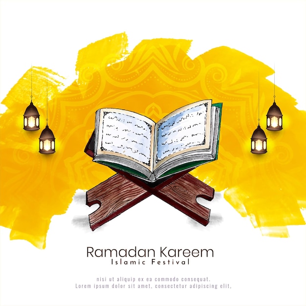 Fondo de festival elegante religioso islámico Ramadan Kareem
