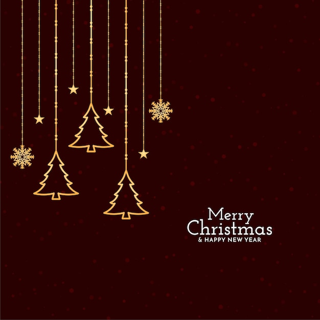 Fondo de festival de feliz Navidad con elementos decorativos navideños