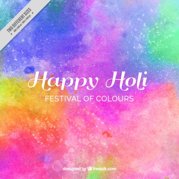 Fondo del festival de holi de acuarela