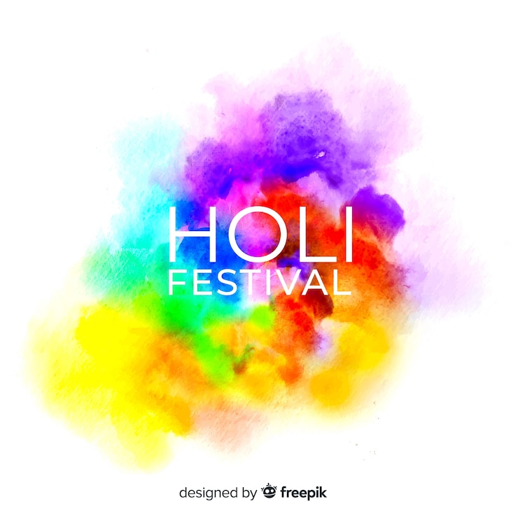 Vector gratuito fondo de festival holi acuarela