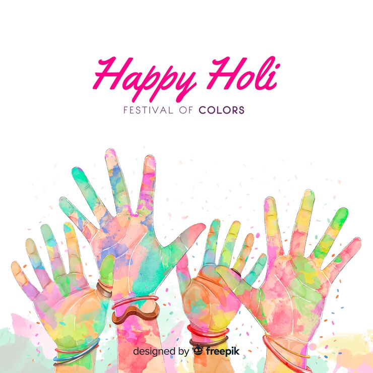 Vector gratuito fondo de festival holi acuarela