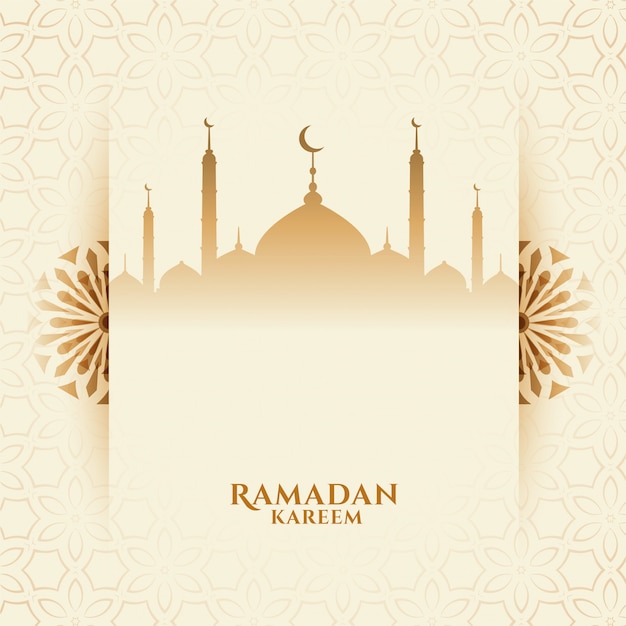 Fondo de festival de Ramadán Kareem atractivo con mezquita