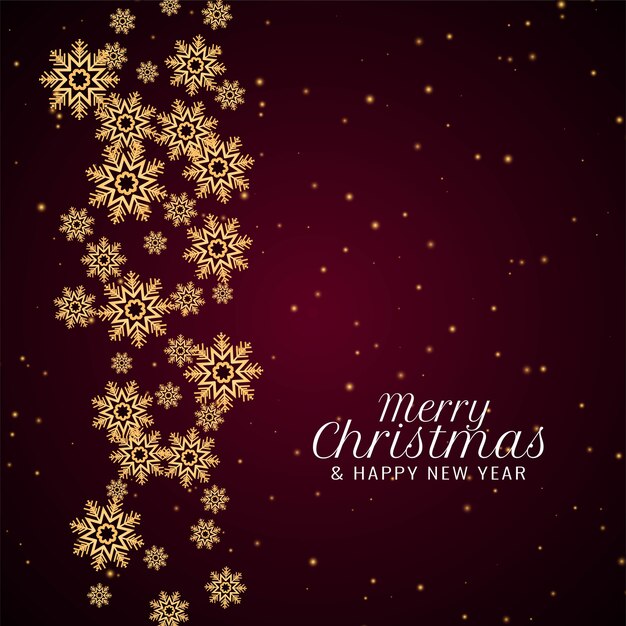 Fondo festivo de la celebración de la Feliz Navidad de los copos de nieve
