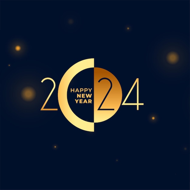 Fondo festivo creativo de año nuevo 2024 con vector de partículas brillantes