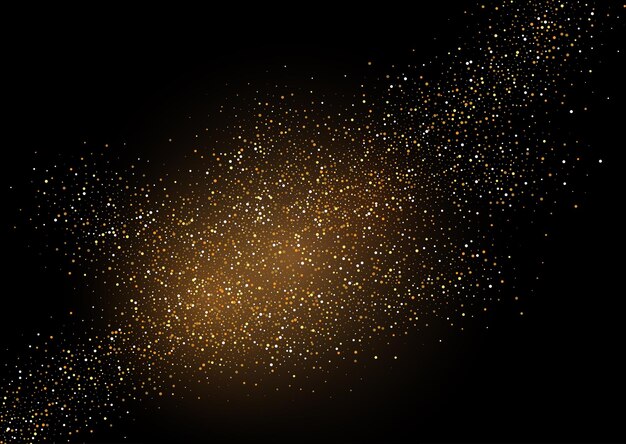 Fondo festivo con una explosión de brillo dorado