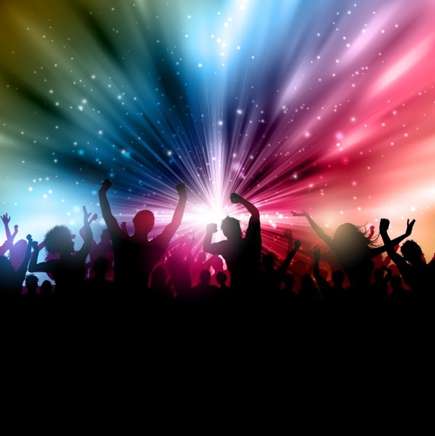 Fondo de fiesta abarrotada