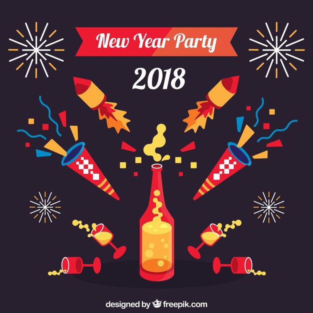 Fondo de fiesta de año nuevo
