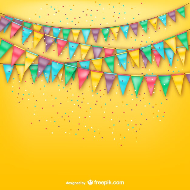 Fondo de fiesta con banderines