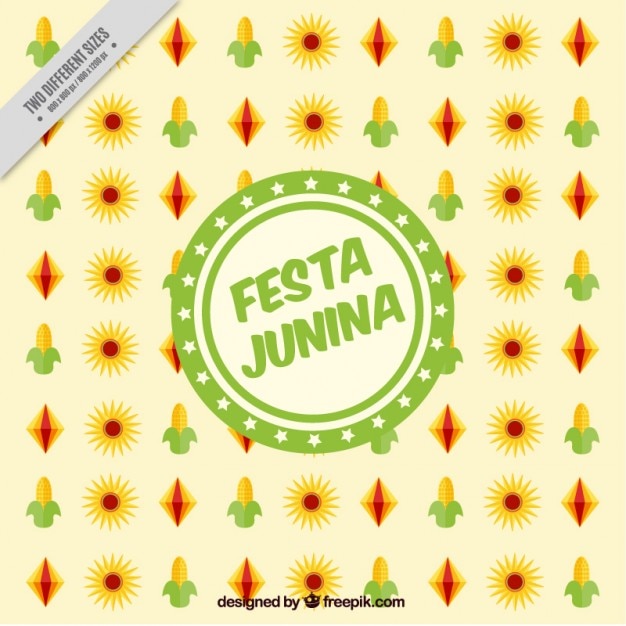 Fondo de fiesta junina con elementos típicos