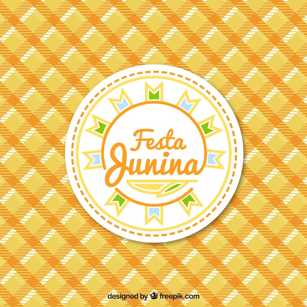 Vector gratuito fondo de fiesta junina con un mantel