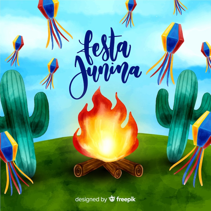 Vector gratuito fondo de la fiesta junina