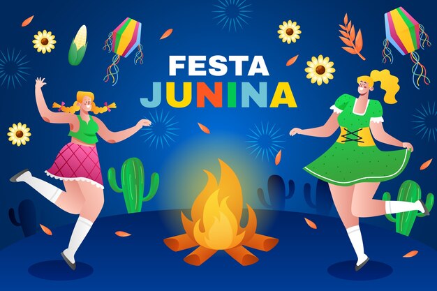 Fondo de fiesta juninas degradado