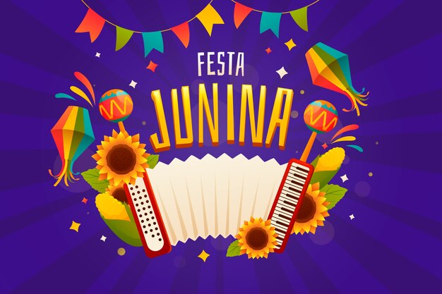 Fondo de fiesta juninas degradado