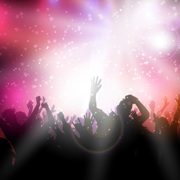 Fondo de fiesta con luces rosas