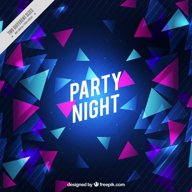 Fondo de fiesta de triangulos 