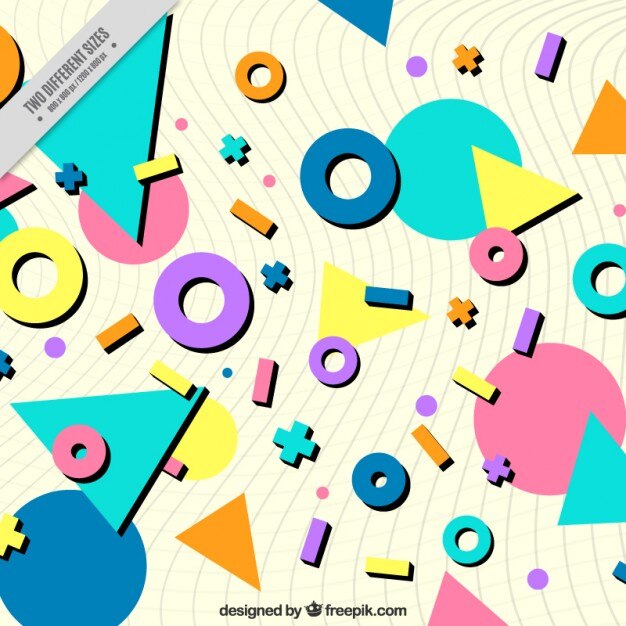 Fondo de figuras de colores geométricas