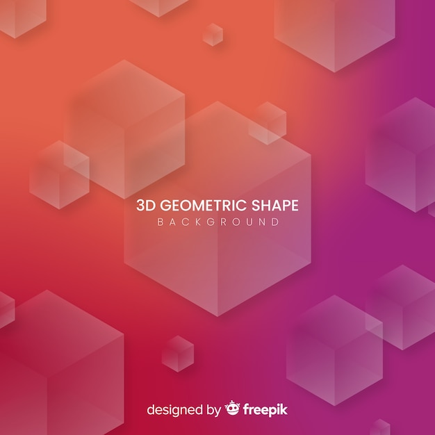 Fondo de figuras geométricas en 3d