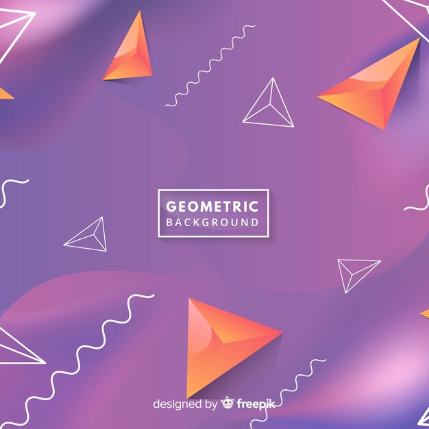 Fondo de figuras geométricas en 3d