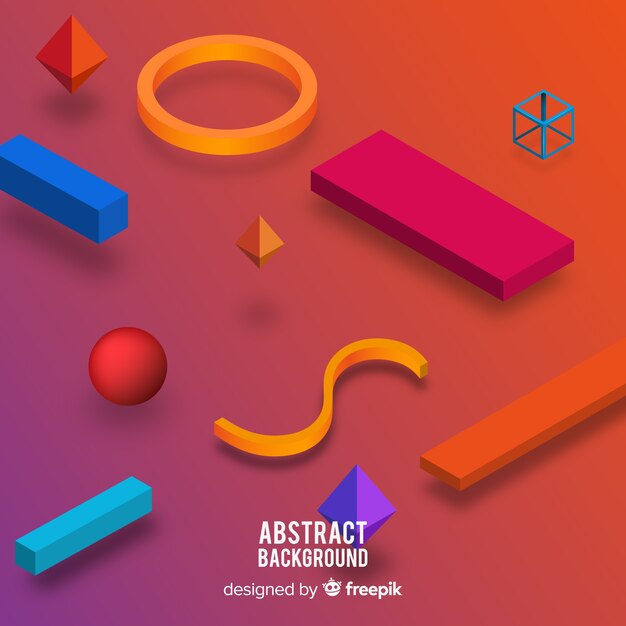 Fondo de figuras geométricas en 3d