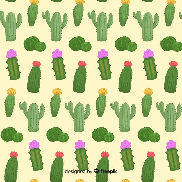 Fondo filas de cactus