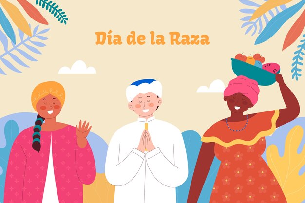 El fondo de Flat dia de la raza