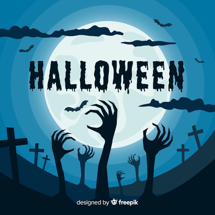 Vector gratuito fondo flat de halloween