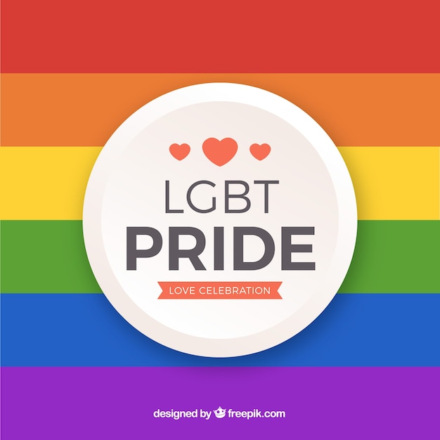 Vector gratuito fondo flat de lgbt pride