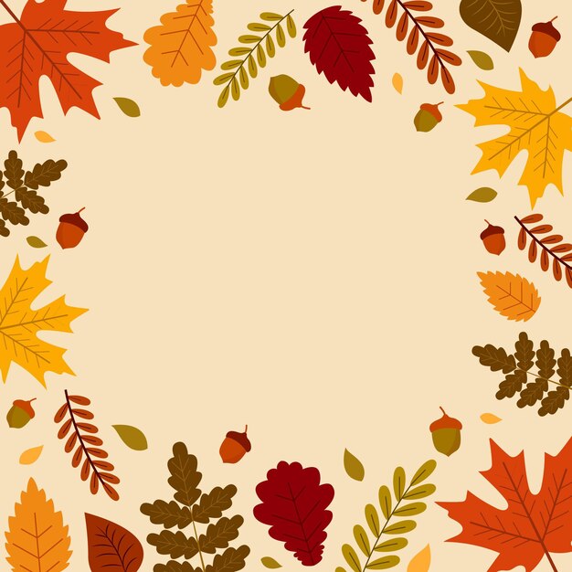 Fondo flat de otoño