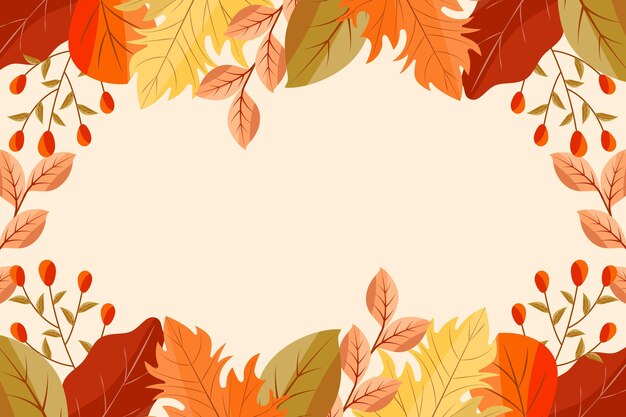Fondo flat de otoño
