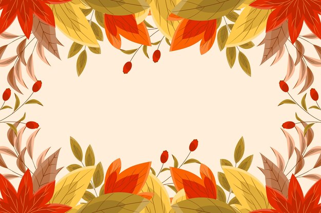 Fondo flat de otoño