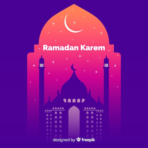Fondo flat de ramadán