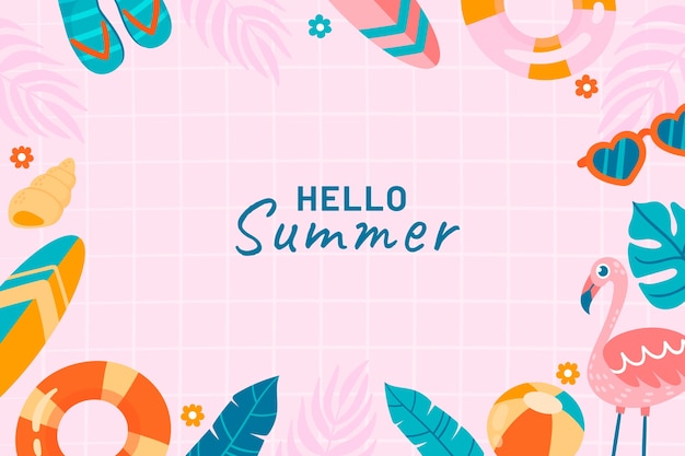 Fondo flat de verano