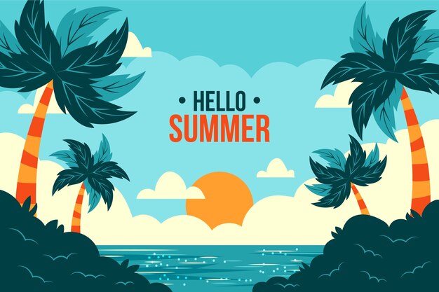 Fondo flat de verano