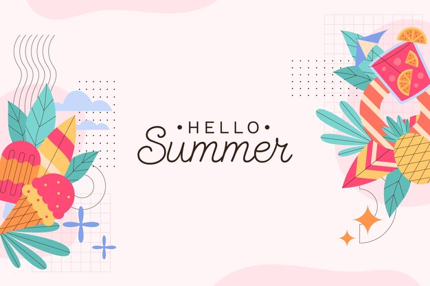 Fondo flat de verano