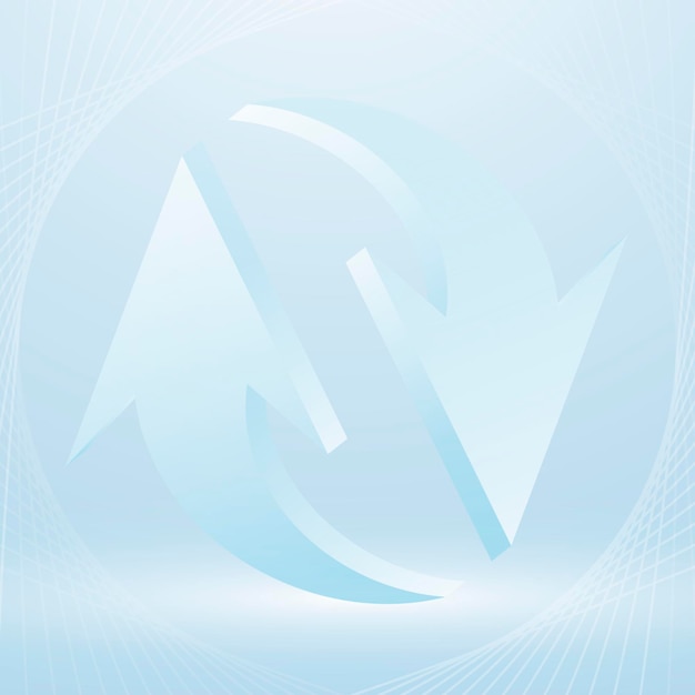 Vector gratuito fondo de flecha abstracta, vector de símbolo inverso de negocio degradado azul